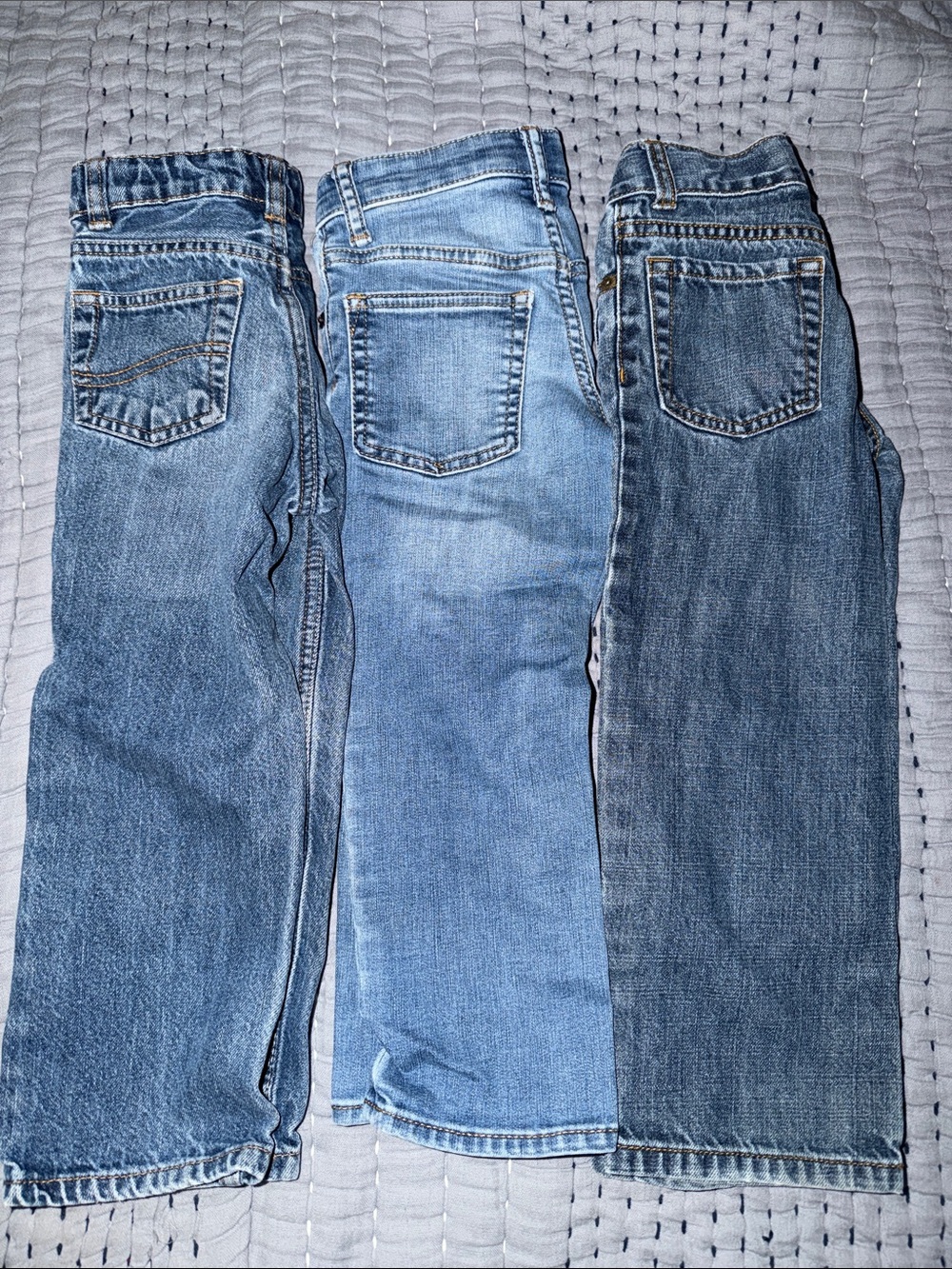 GAP Kids Denim Jeans Trio in Light, Medium and Dark Blue